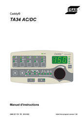 ESAB Caddy TA34 AC/DC Manuel D'instructions