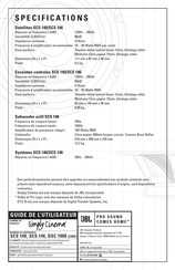 JBL Simply Cinema DSC 1000 Guide De L'utilisateur