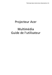 Acer P3251 Guide De L'utilisateur