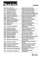 Makita UV3600 Manuel D'instructions Original