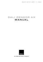 Dali ZENSOR AX Manuel