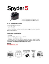 Datacolor Spyder5 EXPRESS Guide De Démarrage Rapide