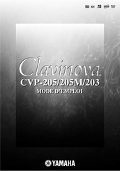 Yamaha Clavinova CVP-205 Mode D'emploi