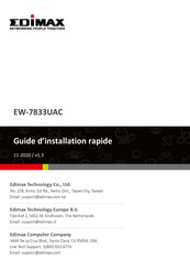 Edimax EW-7833UAC Guide D'installation Rapide