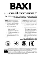Baxi Luna 3 Comfort Notice D'emploi