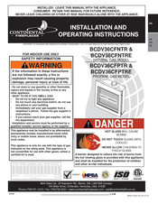 Continental Fireplaces BCDV36CFPTR Instructions D'installation Et D'opération