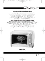 Clatronic MBG 2788 Mode D'emploi & Garantie