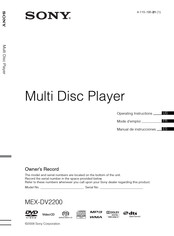 Sony MEX-DV2200 Mode D'emploi