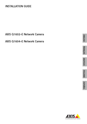 Axis Communications Q1602-E Guide D'installation