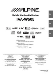 Alpine IVA-W505 Mode D'emploi