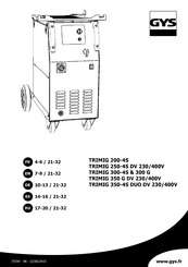 GYS TRIMIG 350 G DV 230V Mode D'emploi