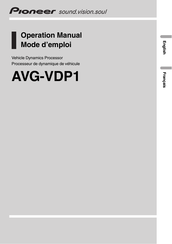 Pioneer AVG-VDP1 Mode D'emploi
