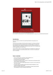 ENERGY SISTEM eReader Max Manuel De L'utilisateur