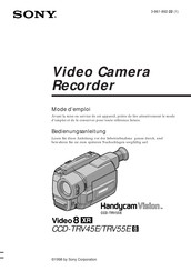 Sony Handycam Vision Video8 XR CCD-TRV55E Mode D'emploi