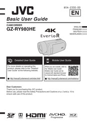 JVC Everio R 4K GZ-RY980HE Guide De L'utilisateur