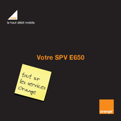 ORANGE Votre SPV E650 Mode D'emploi