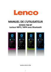 LENCO Xemio-760 BT Manuel De L'utilisateur