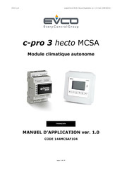 Evco c-pro 3 hecto MSCA Manuel D'application