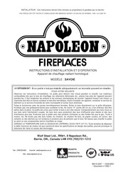 Wolf Steel Napoleon SAVOIE Instructions D'installation Et D'opération