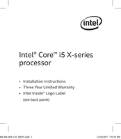 Intel Core i5 X Série Mode D'emploi