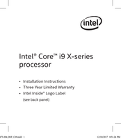Intel Core i9 X Série Mode D'emploi