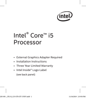 Intel Core i5 Série Mode D'emploi