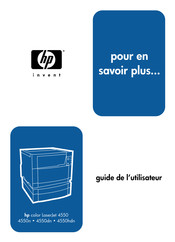 HP Color LaserJet 4550dn Guide De L'utilisateur