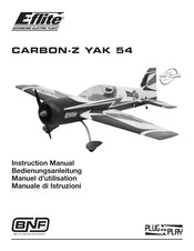 Horizon Hobby E-flite CARBON-Z YAK 54 BNF Manuel D'utilisation