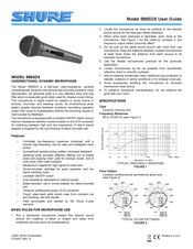 Shure 588SDX Mode D'emploi