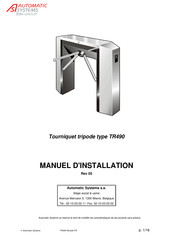 Automatic Systems TR490 Manuel D'installation