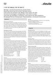 steute RF 98 SW915 Instructions De Montage