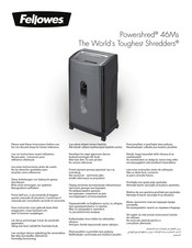 Fellowes Powershred 46Ms Instructions D'utilisation