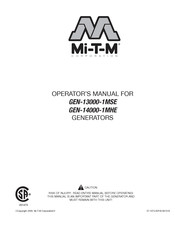 Mi-T-M Corporation GEN-14000-1MHE Guide D'utilisation