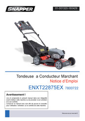 Snapper ENXT22875EX Notice D'emploi