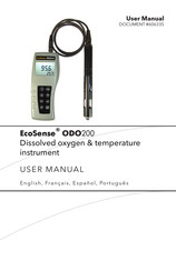YSI EcoSense ODO200 Mode D'emploi