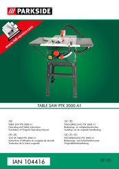 Parkside PTK 2000 A1 Instructions D'utilisation