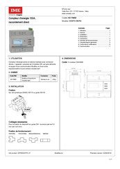 Legrand IME CONTO D6-Pd Mode D'emploi