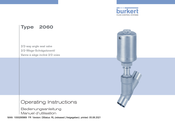 Burkert 2060 Mode D'emploi