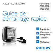 Philips GoGear SA2948 Guide De Démarrage Rapide