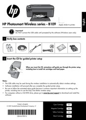 HP Photosmart Wireless B109 Série Mode D'emploi