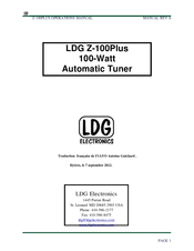 LDG Electronics Z-100Plus Mode D'emploi