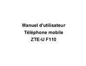 ZTE U F110 Manuel D'utilisateur