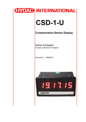 HYDAC International CSD-1-U Notice D'utilisation