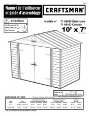 Craftsman 71-68433 Manuel De L'utilisateur Et Guide D'assemblage