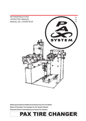 GS PAX TIRE CHANGER Manuel De L'opérateur