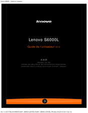 Lenovo S6000L Guide De L'utilisateur