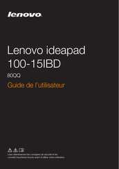 Lenovo ideapad 100-15IBD Guide De L'utilisateur