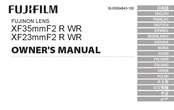 FujiFilm XF23mmF2 R WR Manuel Du Propriétaire