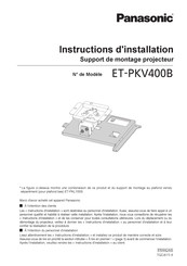 Panasonic ET-PKV400B Instructions D'installation