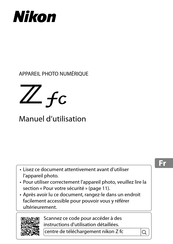 Nikon Z fc Manuel D'utilisation